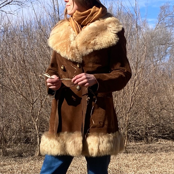 Jackets & Blazers - 70s belted Coat, Genuine Leather, Vintage Excellent Condition